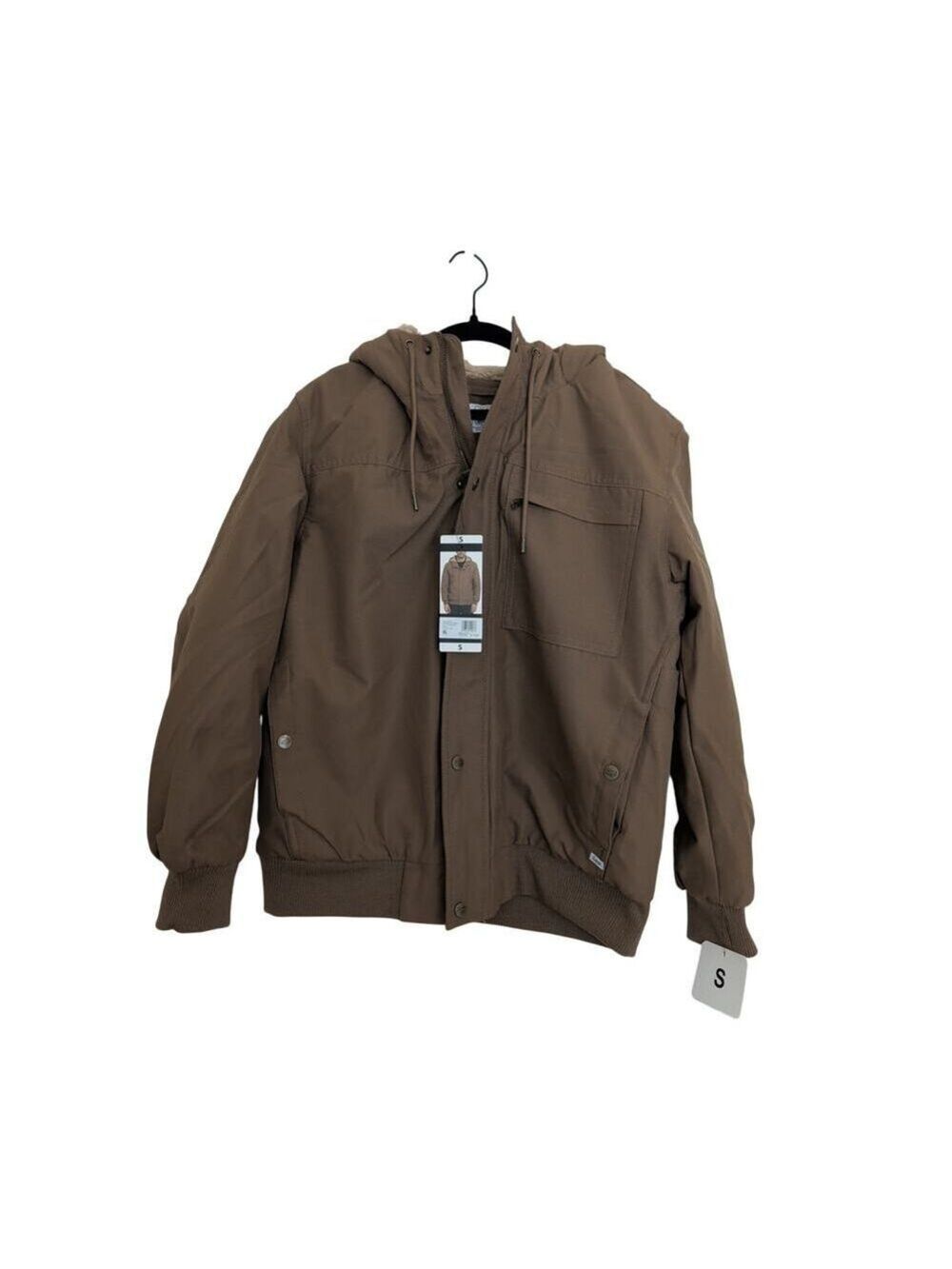 Men's Lee Oxford Workwear Bomber Jacket Sherpa Lined Brown Size L